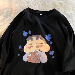 【3.3 New Arrival】Cartoon Crayon Shin-chan Printed Casual Short Sleeve Oversize Tshirt For Men And Women Couples Elb_12