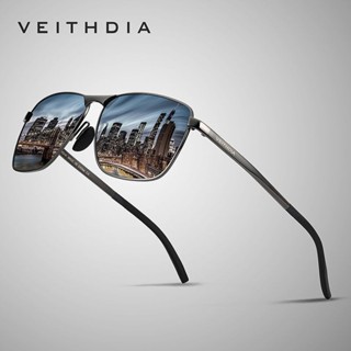 ♟♂VEITHDIA แว่นตากันแดด สไตล์วินเทจ สำหรับผู้ชายและผู้หญิง พร้อมอุปกรณ์