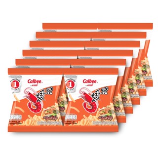 คาลบี้ข้าวเกรียบกุ้งรสต้มยำ X12 15 กรัม.CALBEE PRAWN CRACKERSTOMYUM15G.X12