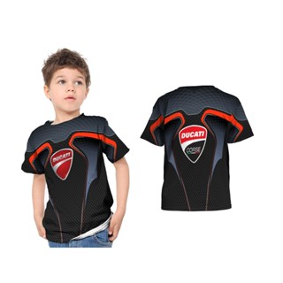 เสื้อยืดแขนยาว ผ้าโพลีเอสเตอร์ ไมโครไฟเบอร์ พิมพ์ลาย Drifit Ducati 3 มิติ สําหรับเด็กผู้ชาย และเด็กผู้หญิง 2023