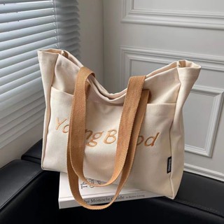 กระเป๋าผ้าใบใหญ่ กระเป๋าถือ แฟชั่นม มินิมอล tote bag