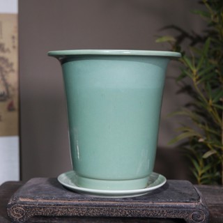 Jingdezhen กระถางกล้วยไม้เซรามิค เคลือบเงา สีสันสดใส สําหรับตกแต่งบ้าน