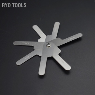 Ryo Tools 7 Blades ทันตกรรม Leaf Gauge Stainless Steel Feeler Metric Tooth Gap เครื่องมือวัด