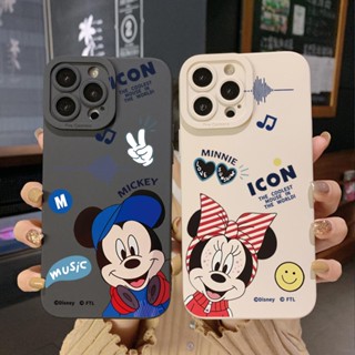 เคสป้องกันโทรศัพท์มือถือ ขอบสี่เหลี่ยม ลายมิกกี้ มินนี่เมาส์น่ารัก สําหรับ Infinix Hot 20S 20i 30i 9 30 20 Play Smart 6 Plus X6823 Zero 5G 2023