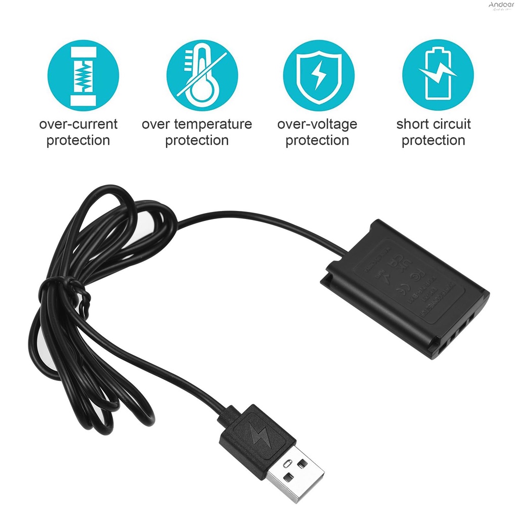 Andoer NP-BX1 Dummy Battery DK-X1 with USB Connector Cable USB to NPBX1 Dummy Battery Coupler Accessory Replacement for  DSC-RX1/RX1R/RX100 II III IV V VI VII/M7 M6 M5/WX500 WX