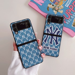 เคสโทรศัพท์มือถือแบบแข็ง กันกระแทก ลายแบรนด์ NEW YORK แฟชั่น สําหรับ Samsung Galaxy Z Flip 3 5G Z Flip 4