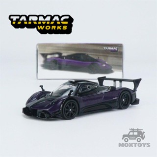 โมเดลรถยนต์ Tarmac Works 1:64 Pagani Zonda R Viola PSO Diecast ของเล่นสําหรับเด็ก