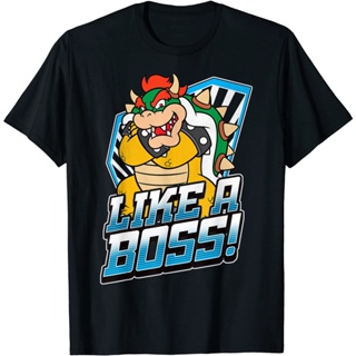 เสื้อยืด พิมพ์ลายกราฟฟิค Nintendo Super Mario Bowser Like A Boss Bold สําหรับผู้ชาย และผู้หญิง_12