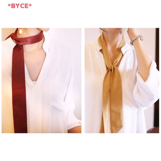 Byce&gt; ใหม่ ผ้าพันคอ ริบบิ้นยาว ผ้าไหม สีพื้น ผูกผ้าพันคอ ผู้หญิง ที่คาดผม กระเป๋า ริบบิ้น สายรัดเอว เข็มขัด ใหม่