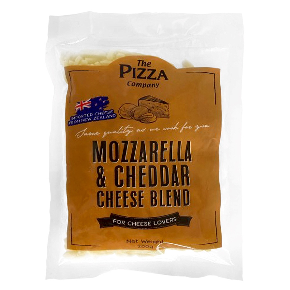 200 พิซซ่า เดอะ คอมปะนีมอสซาเรลลาและเชดด้าชีสขูด ก.THEPIZZA COMPANYMOZZARELLAAND CHEDDARDICED200G.