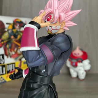 [รุ่นคุณภาพสูง] โมเดลฟิกเกอร์ รูปปั้นดราก้อนบอลเซเว่น โดย Peach Red และ Black Goku Zamas Rose