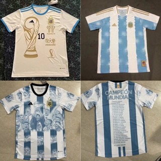 เสื้อกีฬาแขนสั้น ลายทีมชาติฟุตบอล Argentine Champions Commemorative Edition 2022-2023 ชุดเหย้า สําหรับผู้ชาย