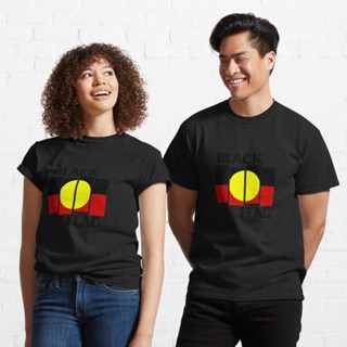 เสื้อยืดผ้าคอตตอน เสื้อยืดผ้าฝ้าย เสื้อไม่ต้องรีด tshirt เสื้อเชิตแขนสั้น Black Aboriginal Classic T-Shirt 821620496752