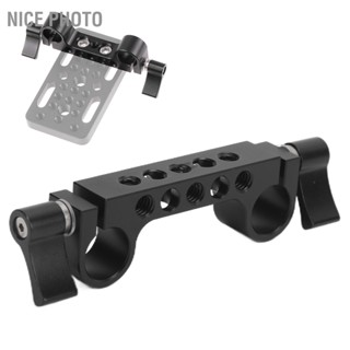 Nice photo 15mm Railblock Rod Clamp Holder พร้อมด้าย 1/4 นิ้วและ 3/8 นิ้วสำหรับ Rig ไหล่กล้อง DSLR Camera