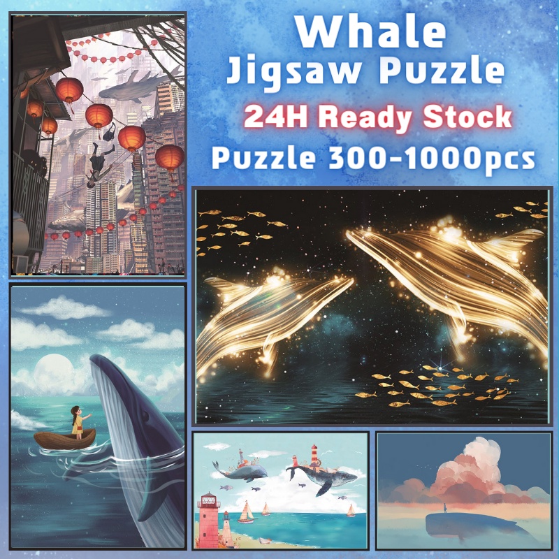 📣พร้อมส่ง📣【ปลาวาฬ】jigsaw puzzle  จิ๊กซอว์ 1000 ชิ้น  ชิ้นของเด็ก  จิ๊กซอว์ไม้ 1000 ชิ้น จิ๊กซอว์ 1000 ชิ้นสำหรับผู้ใหญ่ จิ๊กซอ จิ๊กซอว์ 500 ชิ้น🧩04จิ๊กซอว์ 1000 ชิ้น สำหรับ ผู้ใหญ่ ตัวต่อจิ๊กซอว์ จิ๊กซอว์ การ์ตูน