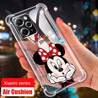 เคสซิลิโคนใส กันกระแทกสี่มุม พิมพ์ลายมินนี่ สําหรับ Xiaomi Redmi 12 12C 10 5G