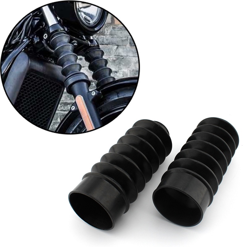 Possbay 1 คู่ 39 มม.รถจักรยานยนต์ด้านหน้าส้อม Gaiters Gators ยางยาวรองเท้าสําหรับ Harley Davidson Sp