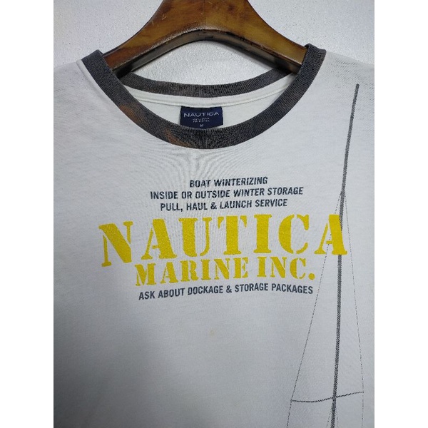 เสื้อยืด มือสอง งานแบรนด์ Nautica อก 42 ยาว 28