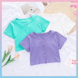 Childrens short-sleeved T-shirt 2022 summer new childrens casual western style loose ice silk shirt half sleeve short top