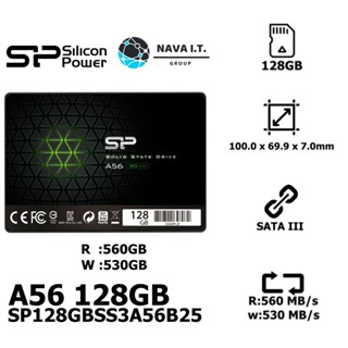 COINSคืน15%⚡FB9JMZV6⚡ SILICON POWER A56 128GB 2.5" SSD เอสเอสดี SATA 3 (SP128GBSS3A56B25) รับประกันศูนย์ไทย 3 ปี