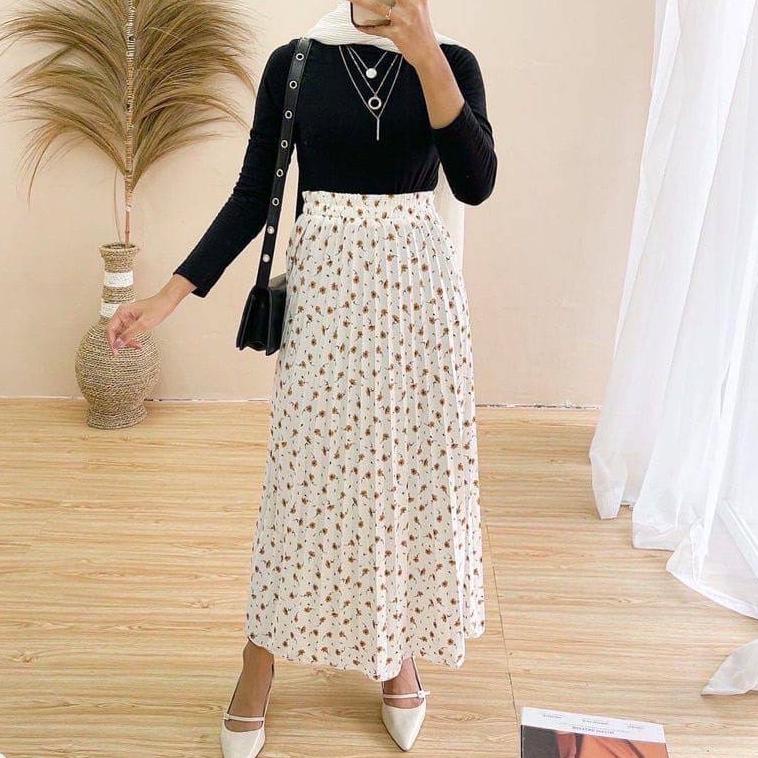 PREMIUM JASMINE FLOWER/DAILY SKIRT-marimofashions