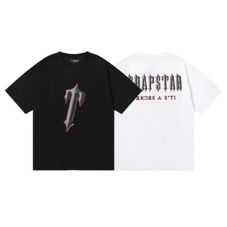 เสื้อยืดลําลอง ผ้าฝ้าย แขนสั้น พิมพ์ลายตัวอักษร Trapstar หลากสี สไตล์สตรีท แฟชั่นสําหรับผู้ชาย และผู้หญิง