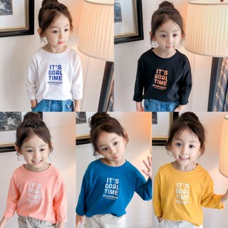 [Babycat] พร้อมส่ง ขายดี ใหม่ เสื้อยืดแขนยาว สไตล์เกาหลี ญี่ปุ่น ฤดูใบไม้ร่วง สําหรับเด็กผู้ชาย ผู้หญิง 2020