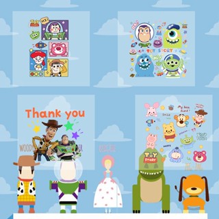 แผ่นสติกเกอร์ ลายการ์ตูน Toy Story DIY สําหรับติดตกแต่งเสื้อผ้า