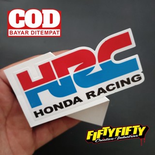 สติกเกอร์ พิมพ์ลายเคลือบเงา สําหรับติดตกแต่งหมวกกันน็อครถจักรยานยนต์ Honda RACING