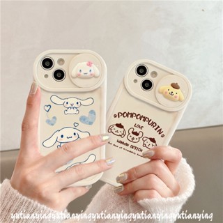 เคสโทรศัพท์มือถือ TPU นิ่ม ป้องกันกล้อง ลายการ์ตูน Cinnamoroll Pom Pom Purin น่ารัก 3D สําหรับ IPhone 11 7 8 Plus XR 13 12 Pro MAX X XS MAX