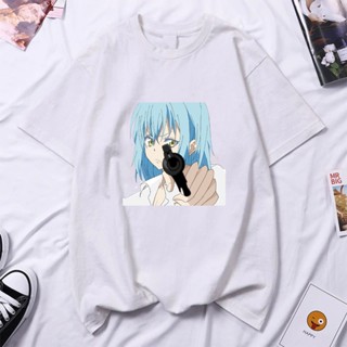 Rimuru Tempest Tensei Shitara Slime Datta Ken Goth Female T-shirts Anime Mans T-shirt Teenagers Clo_01