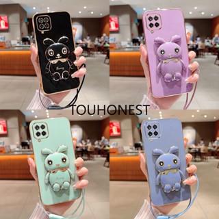 ใหม่ เคส Samsung Galaxy A01 เคส Samsung A03 เคส Samsung A04 A04E เคส Samsung A10 A10S Case Samsung A11 Case Samsung A12 Case Samsung A20 A30 Case Samsung M11 M12 Case New Cute Rabbit Bracket Mobile Softcase Phone Case With Rope โทรศัพท์มือถือนิ่ม