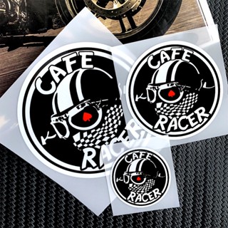 Caef RACER British Ace Cafe London สติกเกอร์โลโก้ สะท้อนแสง กันน้ํา สําหรับติดตกแต่งรถจักรยานยนต์