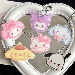 Cute Kitty Kuromi Sanrio Key Ring Keychain Cute Sweet Girl Heart Sweet Girl Acrylic Cartoon Pendant Bag Accessories