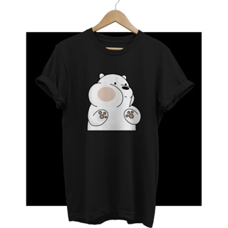 2023เสื้อยืดผ้าฝ้าย เสื้อยืด! เสื้อยืด พิมพ์ลายการ์ตูน WE BARE BEAR TYPE 3 CLIANTHA06