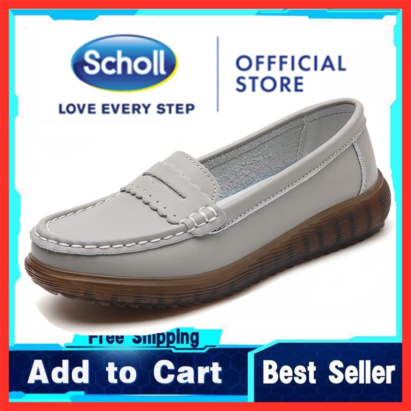 Scholl รองเท้าผู้หญิง รองเท้าหนังลําลอง scholl รองเท้าผู้หญิง Boat Shoes ผู้หญิง