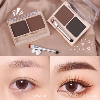 [พร้อมส่ง] brow powder ดินสอเขียนคิ้วฝุ่น/เขียนคิ้วดูเป็นธรรมชาติ วาดเส้นคิ้ว ติดทนนาน กันน้ำกันเหงื่อ คิ้วสวยแปะมีมิติ