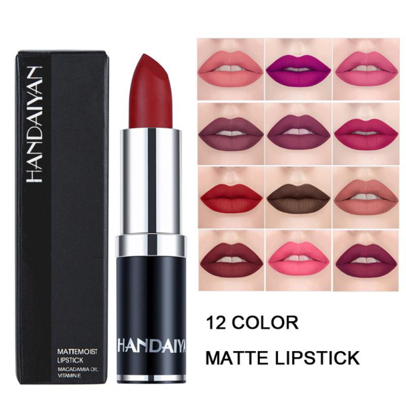 ลิปสติก เนื้อแมตต์ กันน้ํา ติดทนนาน เซ็กซี่ สีม่วง 1 ชิ้น