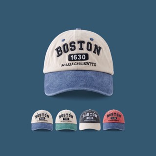 Mg STUDIO/ หมวกปักลายตัวอักษร "BOSTON" 4 สี