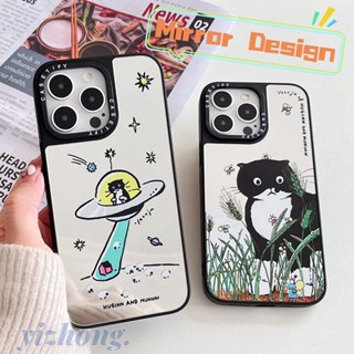 เคสโทรศัพท์มือถือ TPU นิ่ม กันรอยขีดข่วน กันฝุ่น กันตก ลายแมวน่ารัก สร้างสรรค์ สีดํา สําหรับ iphone 14PM 11 13 12 Pro Max