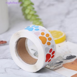 Rightfeel.th สติกเกอร์ฉลาก ลายอุ้งเท้าสุนัข แมว หมี 6 สี สําหรับตกแต่ง 500 ชิ้น