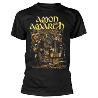 oversize T-shirt เสื้อยืด ลาย Amon Amarth Thor (สีดํา) S-5XL