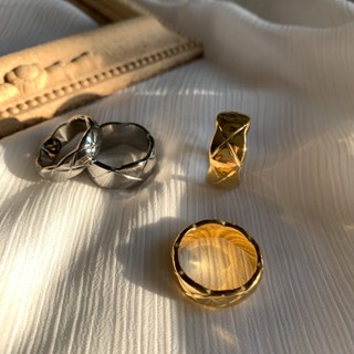 💕การจัดส่งที่รวดเร็ว 💕แหวนทองคำแท้ชุบลวดลายลายสก๊อตปรับได้เห…