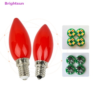 Brightsun ใหม่ หลอดไฟ led E12 E14 สีแดง สําหรับตกแต่งบูชาพระพุทธรูป 1 ชิ้น