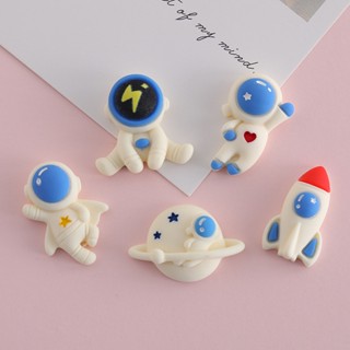 1Pcs Cartoon Astronaut DIY เรซิ่น การ์ตูนน่ารัก แพคเกจวัสดุกาวครีม 3Dสามมิติสต DIYวัสดุทำมือ อุปกรณ์เสริม เคสโทรศัพท์ ตกแต่ง