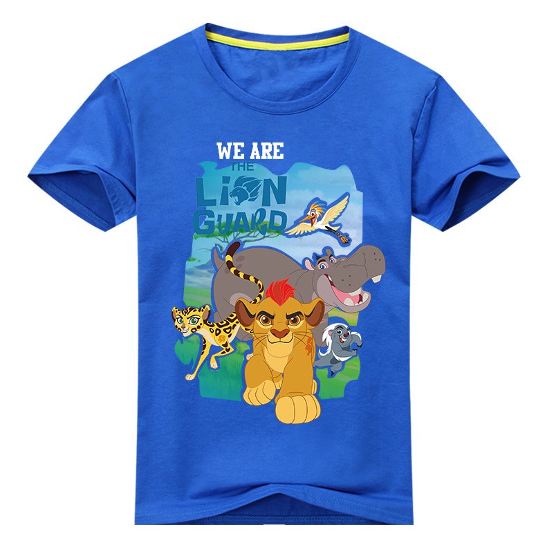 เด็กเด็กเสื้อยืดเครื่องแต่งกาย Tees The King of Lion GUARD Simba แขนสั้นเสื้อยืดชาย TEE Tops เสื้อผ้