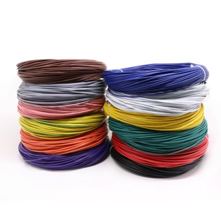 Ul 1007 สายไฟอิเล็กทรอนิกส์ PVC 6 สี ยาว 10 เมตร 30AWG 28 AWG 26 AWG 24AWG 22AWG