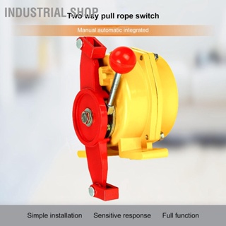  Industrial Shop สวิตช์สายดึงเชือก 2 ทาง ติดตั้งง่าย การตอบสนองที่ไวต่อเหตุฉุกเฉิน หยุดดึงสวิตช์จำกัดเชือก