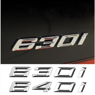 BMW 6 series logo 630i 640i 650i silver letter sticker GT rear black M decoration sticker