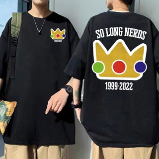 Cotton T-Shirt Technoblade Merch So Long Nerds 1999-2022 Tshirt Quality Crown Pattern Tee Mens Hipster s Men Fashio_03